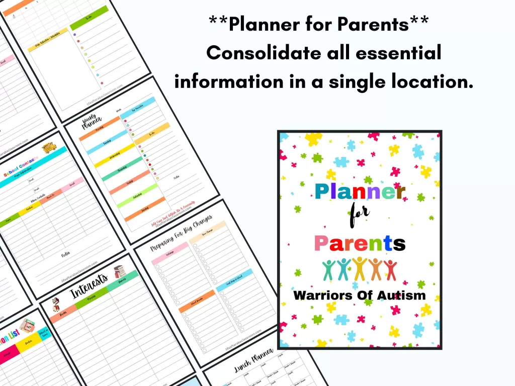 Planner for parents for autism